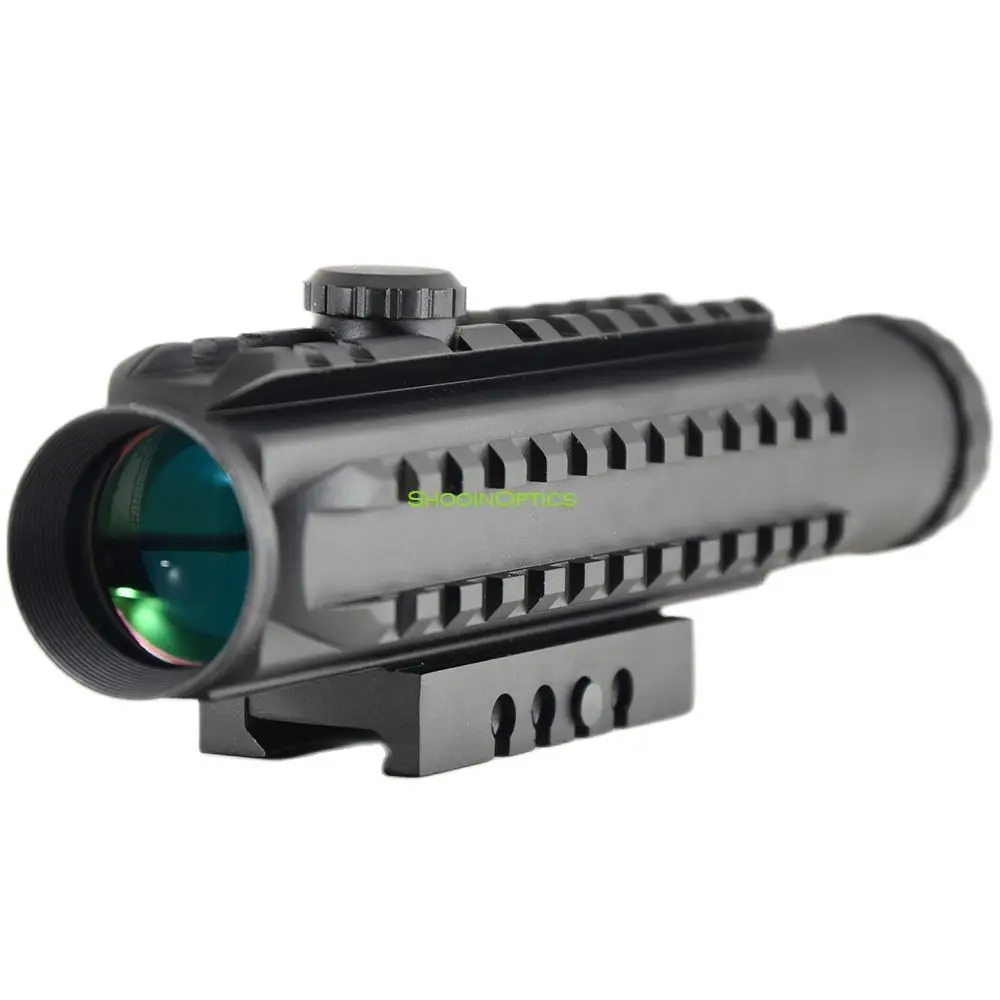 Shooin Optics 4x28 Integrated Scope Ultra Low Base 20mm Mount Fou Hunting Riflescope - imagen 2
