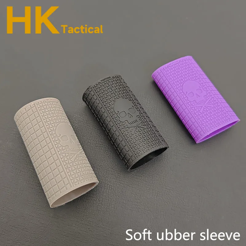 Funda de goma táctica para pistola de caza, accesorio antideslizante con mango Universal, compatible con Airsoft Glock, G17, 18, 19 AK - imagen 3