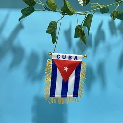 Bandera de Cuba para coche impresa por ambos lados poliéster