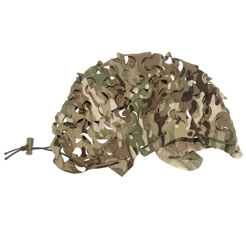 Cubierta táctica casco Airsoft hoja camuflaje 3D malla - imagen 3