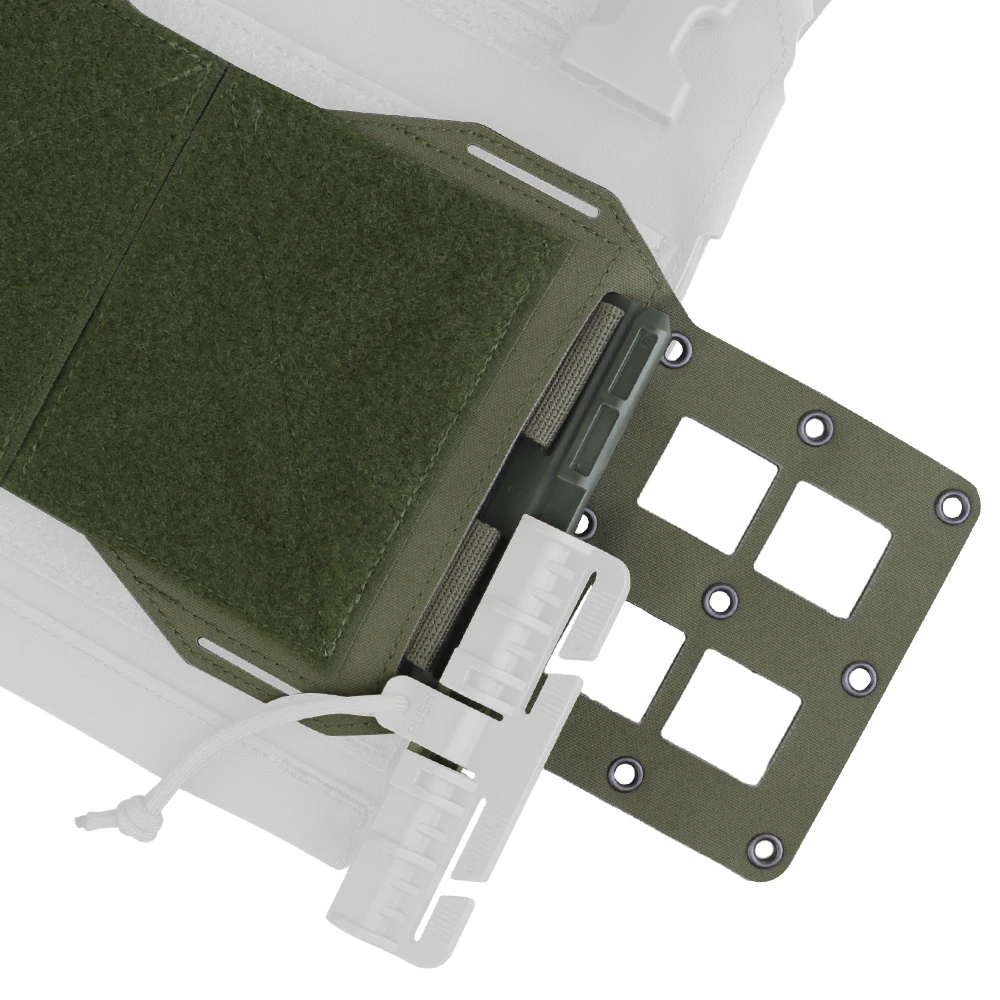 Accesorios para chaleco táctico, ala expansora MOLLE con hebilla de liberación rápida, soporte de placa para chaleco de caza, plataforma de montaje, camuflaje Airsoft - imagen 4