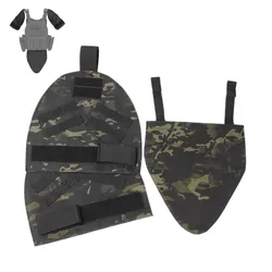 Chaleco táctico paintball con protección entrepierna y hombreras