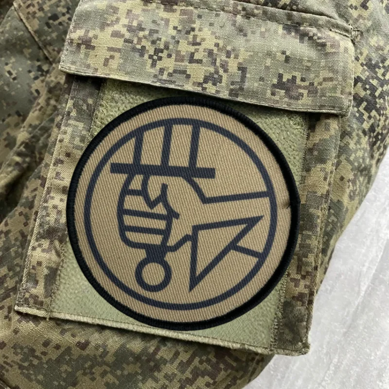 Parche de impresión de escudo Hellboy BPRD, chaleco táctico, brazalete con gancho y bucle, mochila, insignia decorativa de moral, parches adhesivos para ropa