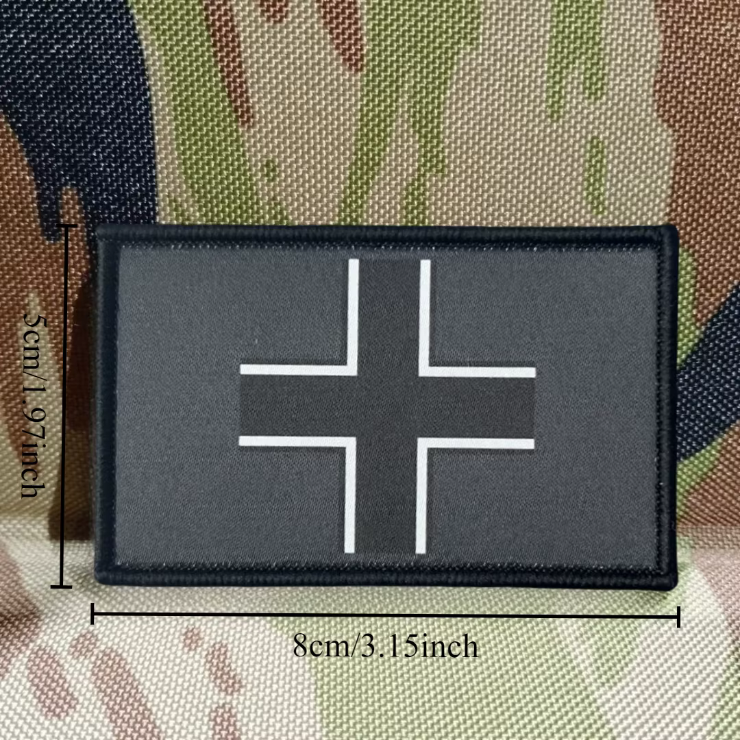 Parche moral bandera cruzada – Insignia táctica con gancho y bucle - imagen 3