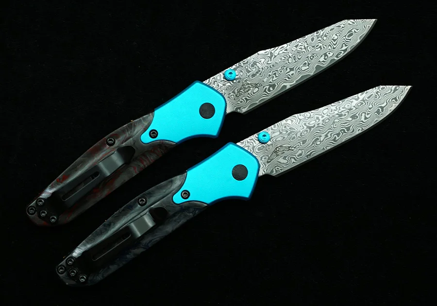 LEMIFSHE navaja plegable acero damasco VG10 con fibra carbono EDC - imagen 3