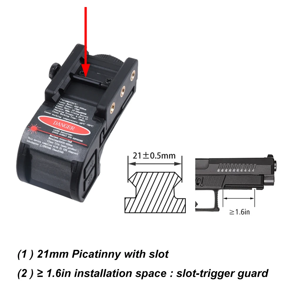 Nueva linterna táctica, luz láser roja/verde, Combo LED, linterna magnética Richfir, riel Picatinny de 20mm, recargable por USB, Airsoft