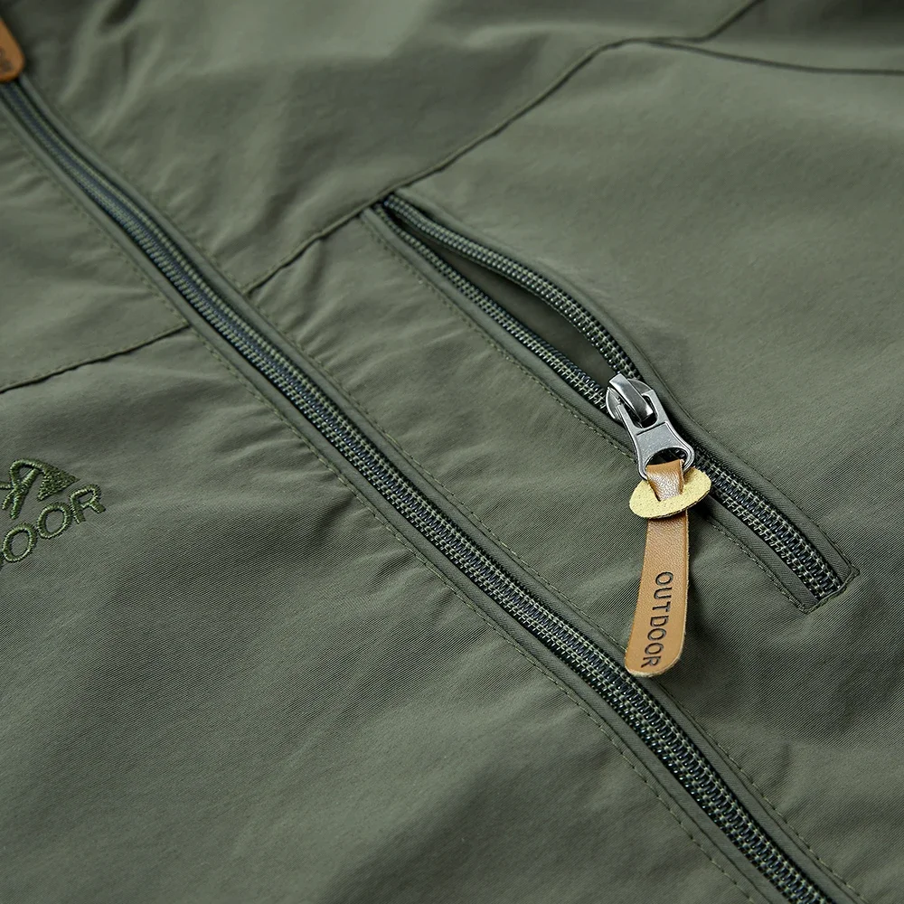 Chaqueta con capucha transpirable para hombre, abrigo ligero, chaquetas impermeables, cortavientos para exteriores, moda, primavera - imagen 5