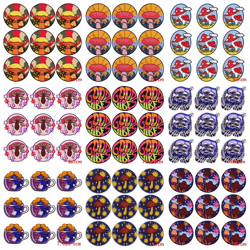 Parche bordado de setas para planchar, parches termoadhesivos para ropa, insignias de parche Fusible de Hip Hop, 10 unidades por lote