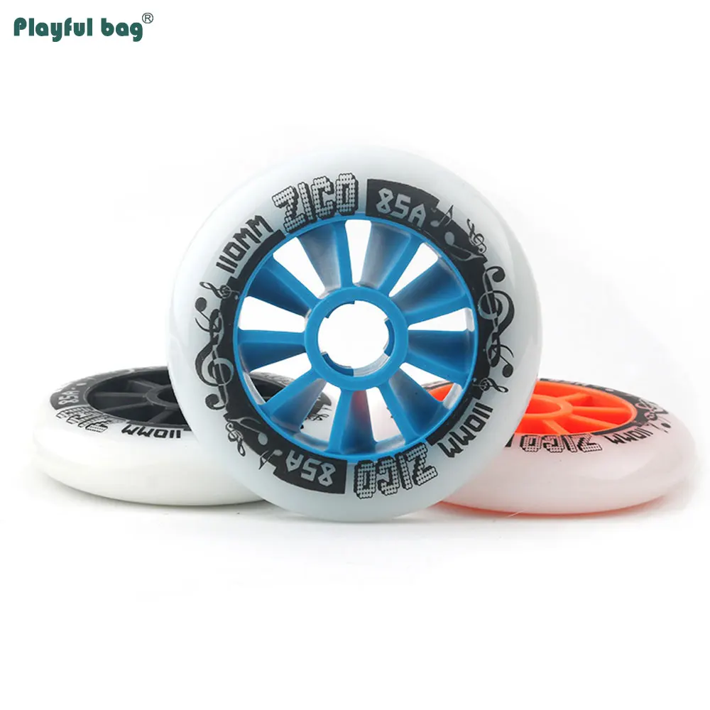 Ruedas de patines en línea de PU 85A 90/100/110MM alta elasticidad resistencia al desgaste patines zapatos accesorio AMB292 - imagen 2