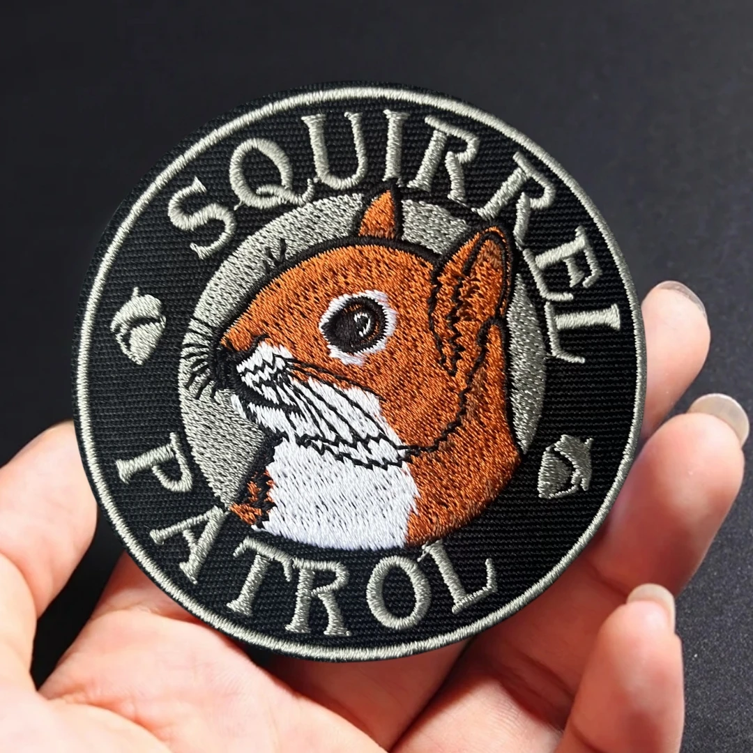 Parche de patrulla de ardilla, insignia de moral táctica, emblema del ejército militar, pegatina para mochila, parches de gancho y bucle bordados para ropa - imagen 4