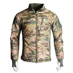 Chaquetas tácticas para hombre, cazadora cálida CP Bomber, abrigo ligero con capucha de camuflaje para ciclismo, ropa de caza gruesa
