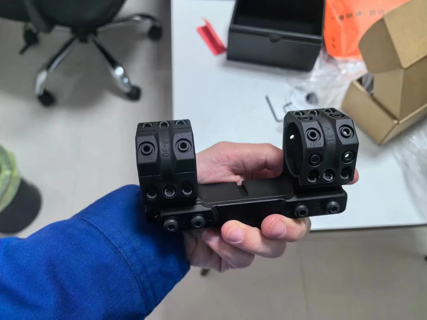 SPECPRECISION Metal CNC táctico QDP-4616 QDP-3616 34/30mm H38mm/1,50 "QD montaje de alcance caza montaje desmontable rápido 0MOA NoTilt - imagen 4