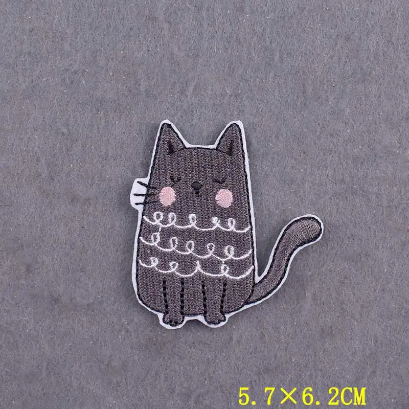 De dibujos animados lindo Animal parche hierro en parches para ropa de rayas ropa de parches bordada Thermoadhesive parches Ropa Decoración - imagen 2