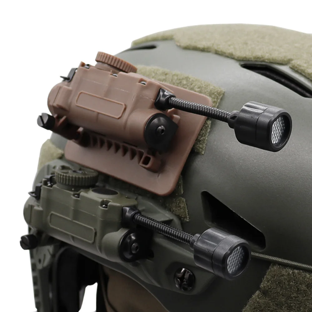 Nuevo casco táctico ARC Rail luz lateral rojo/verde/azul/blanco/IR luz caza Airsoft casco linterna lámpara LED - imagen 4