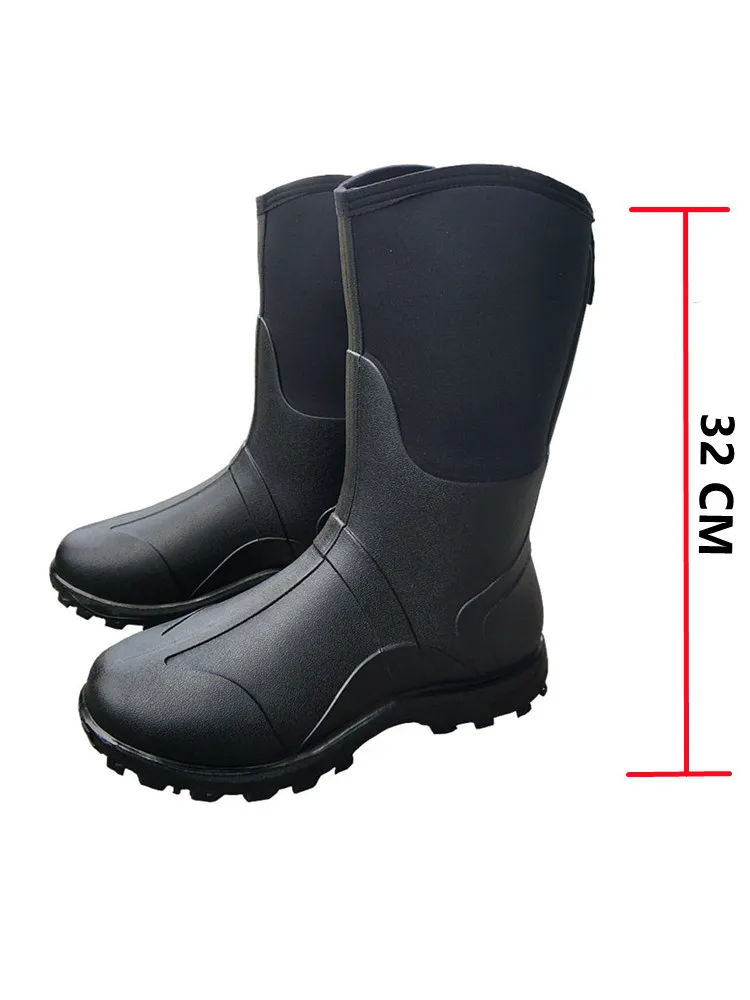 Botas de lluvia impermeables y transpirables para deportes al aire libre, botas de caza de camuflaje antideslizantes para mantener el calor, zapatos aguas arriba - imagen 3