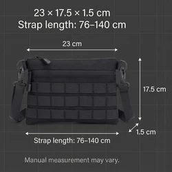 Bolso táctico bandolera MOLLE nailon 600D impermeable outdoor