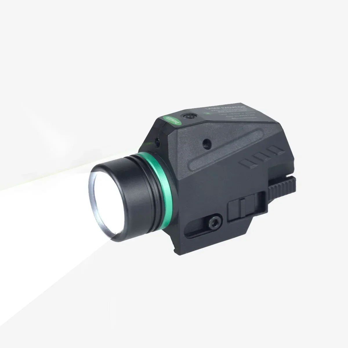 Luz LED de nailon de 150 lúmenes para riel de 20mm Glock 17 19, pistola para arma, mira láser roja/verde, linterna combinada táctica para pistola Airsoft - imagen 4