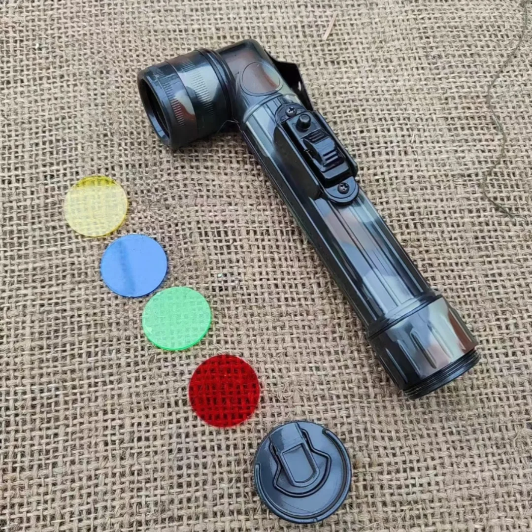 Linterna multilente de plástico tipo L, negra - imagen 4