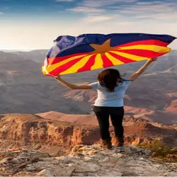 Bandera del estado de Arizona con ojales para exterior