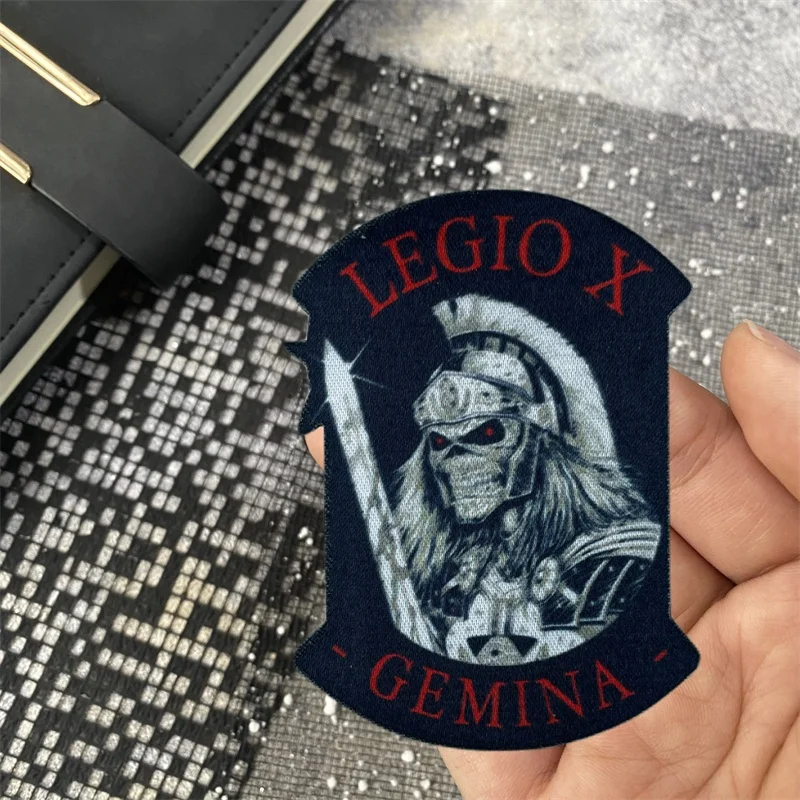 LEGIOX GEMINA esqueleto guerrero impreso moral insignia parche personalidad brazalete gancho y bucle mochila táctica sombrero pegatinas - imagen 3