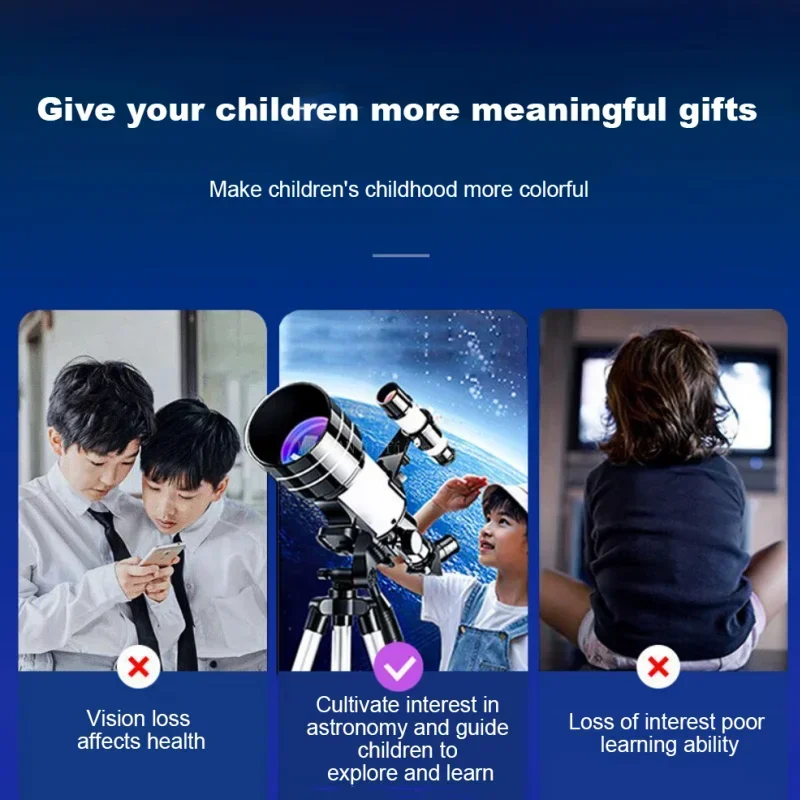 Telescopio astronómico profesional F30070, gran aumento, 150 veces, HD, para observación de Luna, observación de estrellas, observación de aves - imagen 5