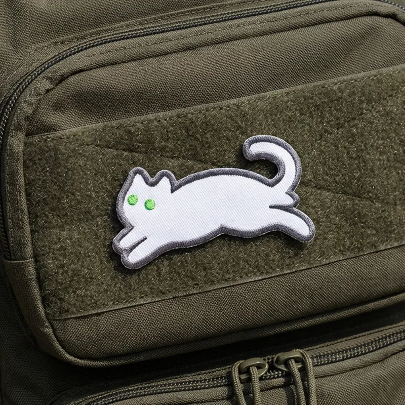 Parche táctico velcro gato siamés bordado para mochila y chaleco - imagen 4