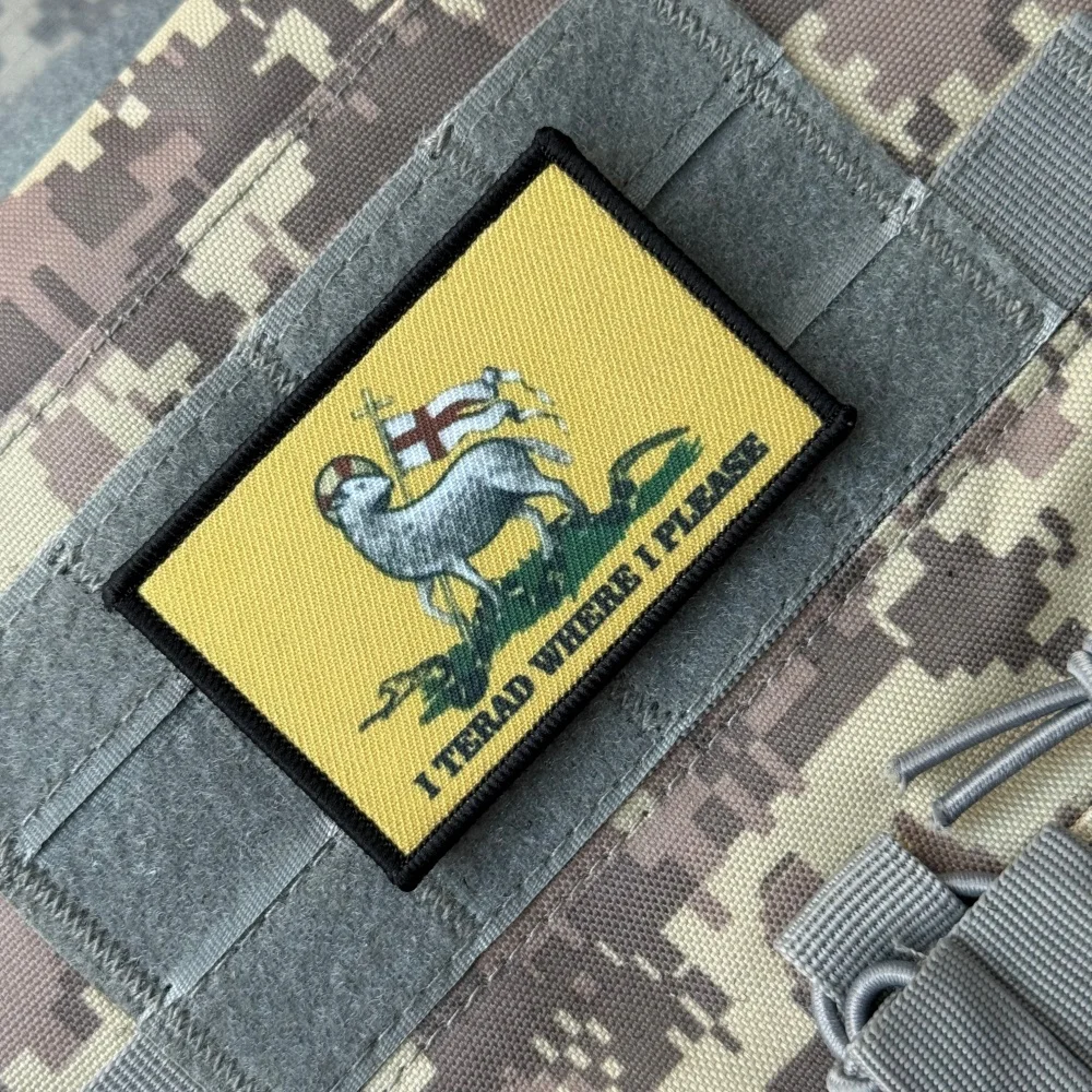 Parche táctico I Tread Where Please Christan Morale, bandera de Gadsden, parches impresos militares para mochila, pegatina, apliques personalizados
