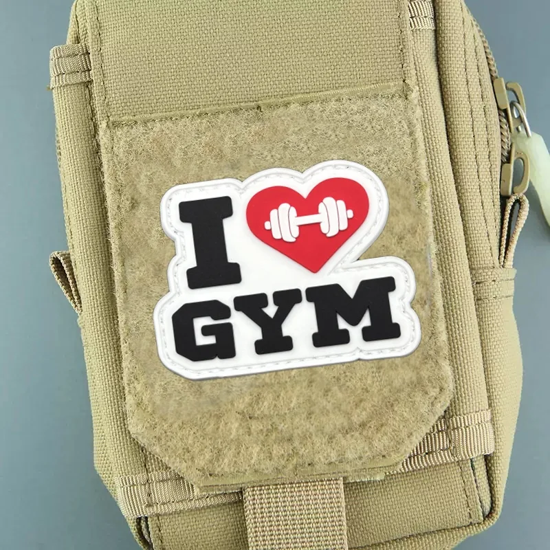 Parche de PVC para gimnasio, insignia de moral deportiva táctica, pegatinas para ropa, gancho, parches militares, mochila, brazalete - imagen 2