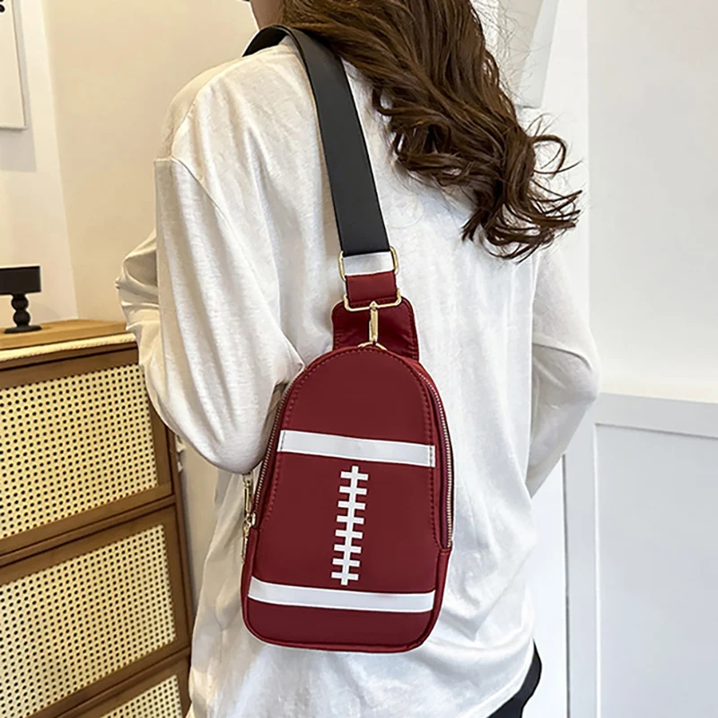 Bolsa de pecho para caminar en la ciudad, bolsa de viaje para senderismo al aire libre, ciclismo, bandolera, bolsa de béisbol estampada deportiva grande, mochila escolar de fin de semana - imagen 4