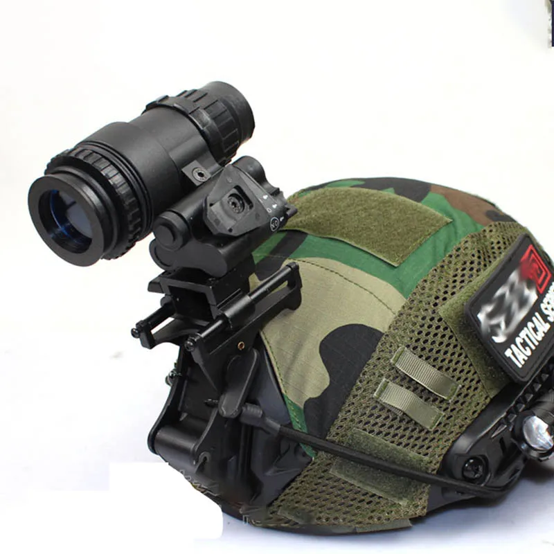 Kit de montaje de casco rápido para caza táctica, Monocular PVS18, modelo de visión nocturna, juego de camión volquete de aleación de aluminio, soporte para casco - imagen 5