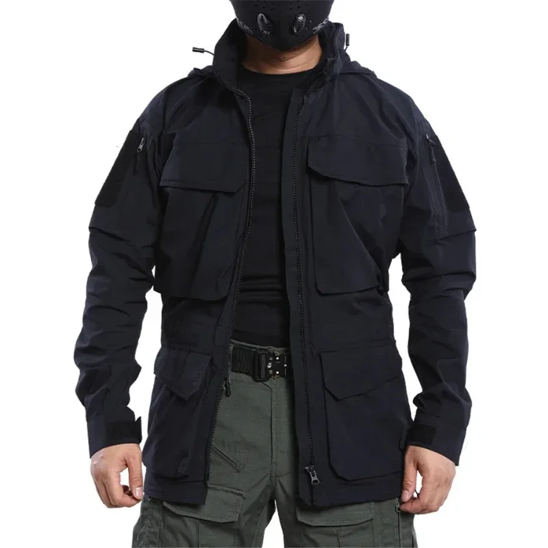 Gabardina táctica de camuflaje Durban, longitud media para exteriores, chaqueta M2 impermeable para montañismo con múltiples bolsillos - imagen 3