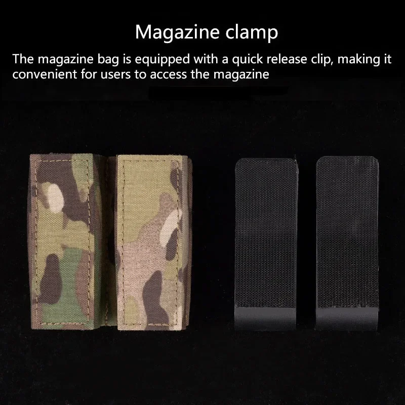 Tactical Pistol PHC MK2 9MM Double Mag Pouch Accessory Bag for MOLLE Inclined Design with Most 1.75-inch Belts - imagen 5