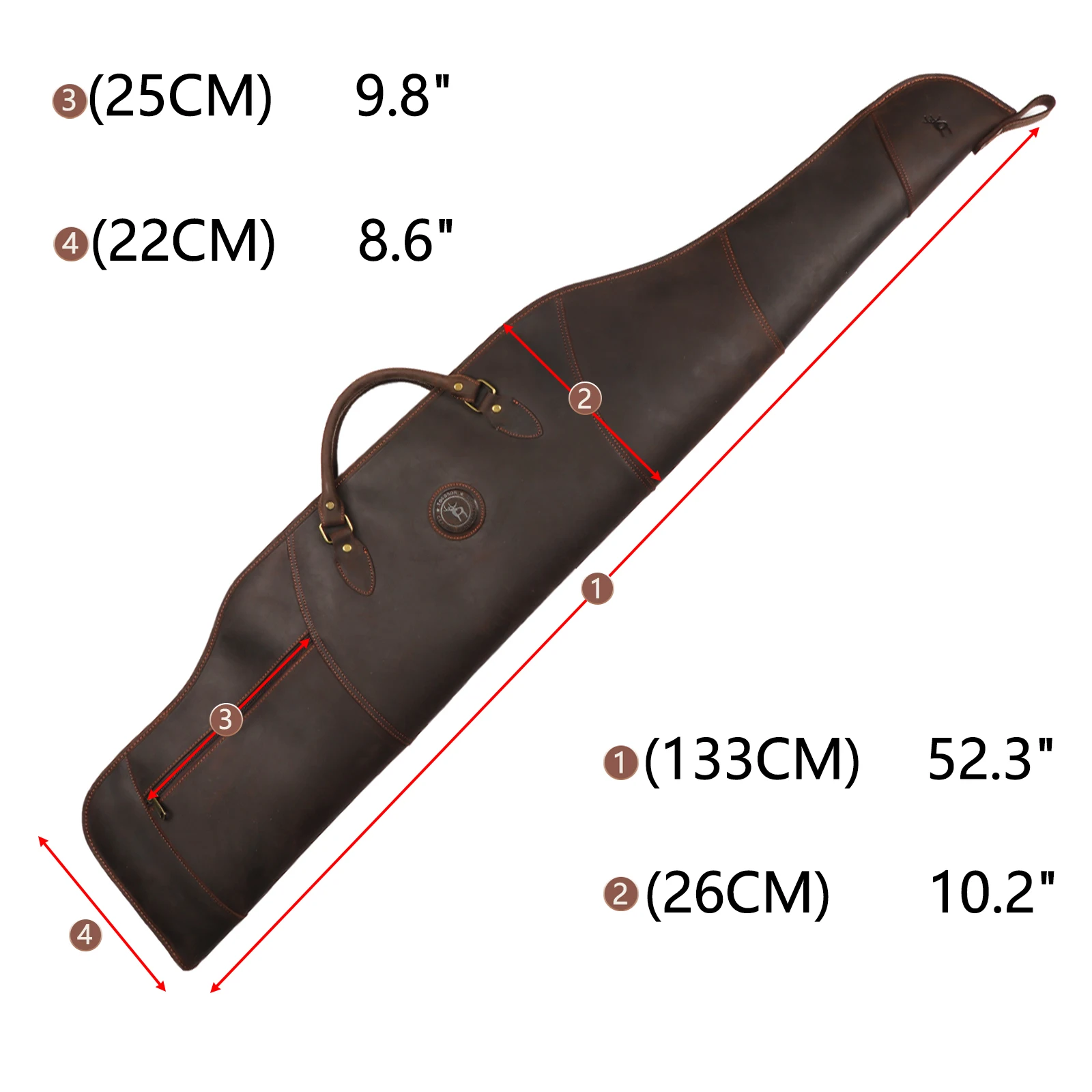 Tourbon Funda de Rifle de Cuero con Mira Óptica y Correa acolchada - imagen 2