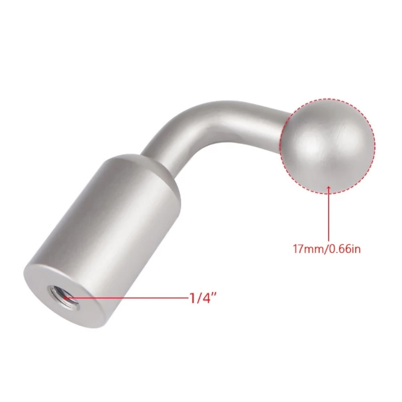 Adaptador cabeza redonda 17mm, soporte teléfono para montaje en manillar motocicleta con rosca 1/4 pulgadas, K1KF - imagen 5