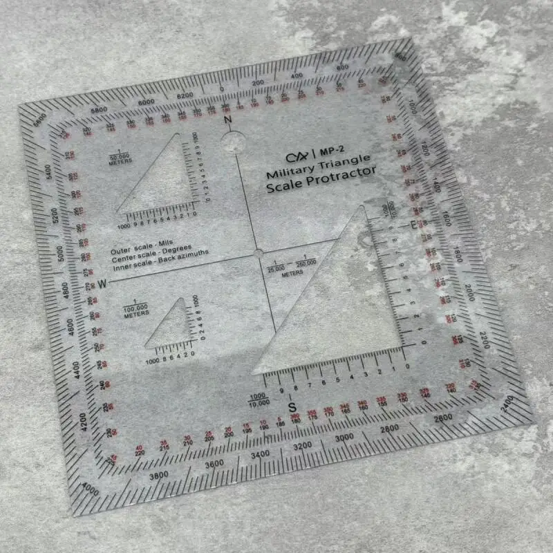 Buscador de ángulos táctico con escala de coordenadas militares - imagen 3
