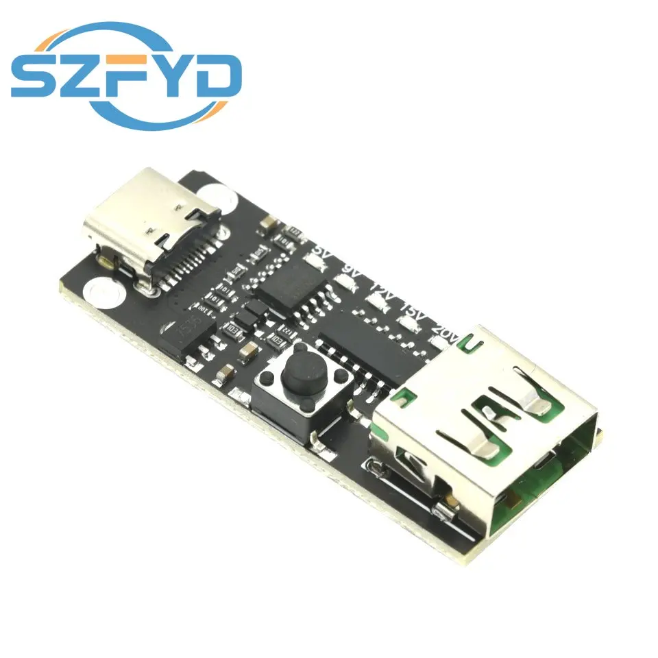 Módulo de placa de disparo de carga rápida USB-C de 100W 5A PD/QC Placa señuelo carga rápida USB tipo C PD 2,0 3,0 módulo de potencia de refuerzo CMTPD - imagen 2