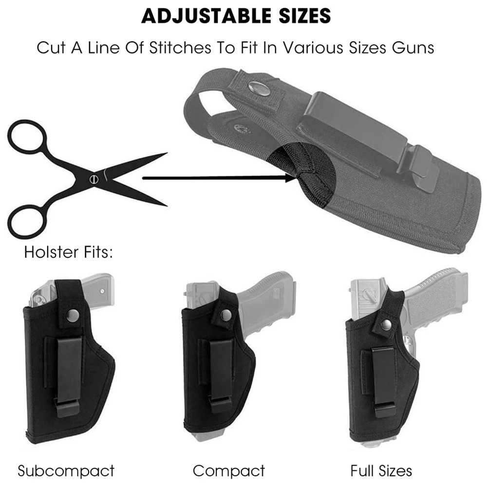 Funda Universal para pistola para hombres y mujeres, funda de transporte oculta para pistolas IWB OWB con bolsa para revistas, dibujo de mano derecha e izquierda - imagen 2