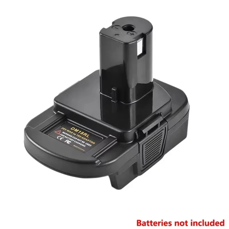 Adaptador de batería DM18RL para herramientas Ryobi de 18V, conversión para batería de iones de litio Dewalt /Milwaukee de 18V /20V a batería Ryobi de 18V con USB - imagen 3