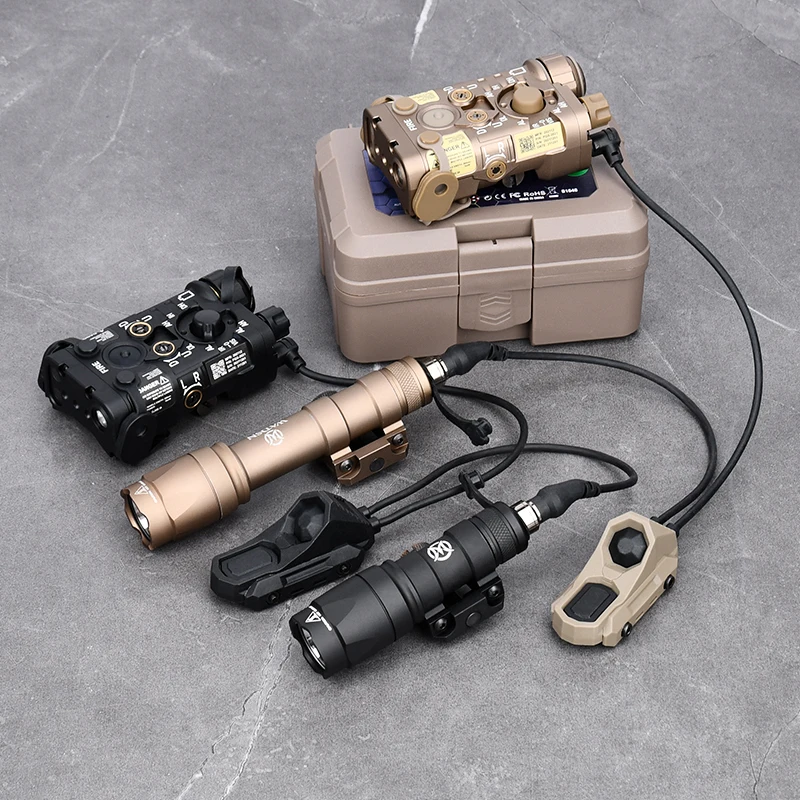 NGAL-indicador láser totalmente metálico, puntero IR de punto rojo, verde y azul, tácticas de puntería, luz LED blanca de explorador, antorcha Airsoft Surefir M300M600 - imagen 5