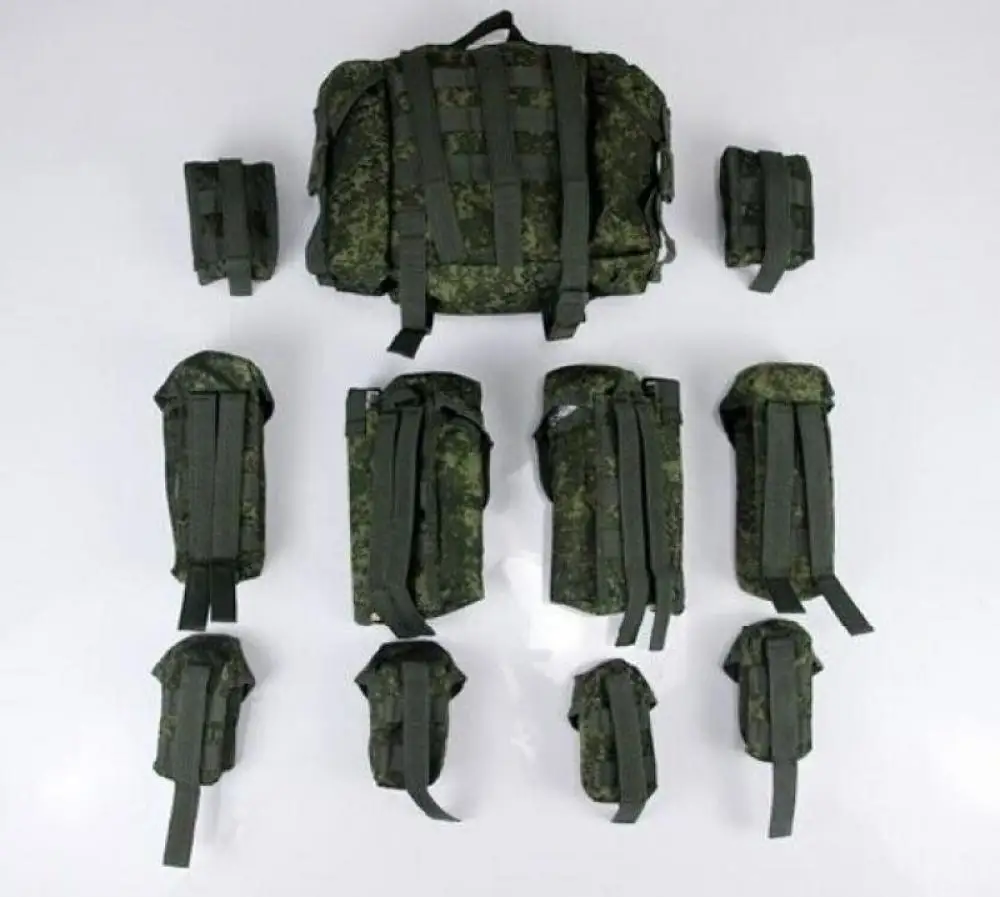 Bolsa de accesorios de camuflaje verde táctico Molle 6B45 EMR, conjunto de bolsa para chaleco 6B45 - imagen 4
