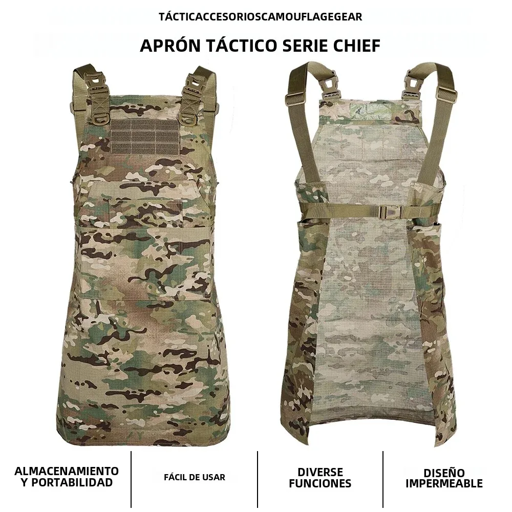 SINAIRSOFT-Chaleco táctico sin mangas Unisex, delantal, técnico de camuflaje, delantal mecánico, ropa de trabajo de camuflaje múltiple, engranajes - imagen 4