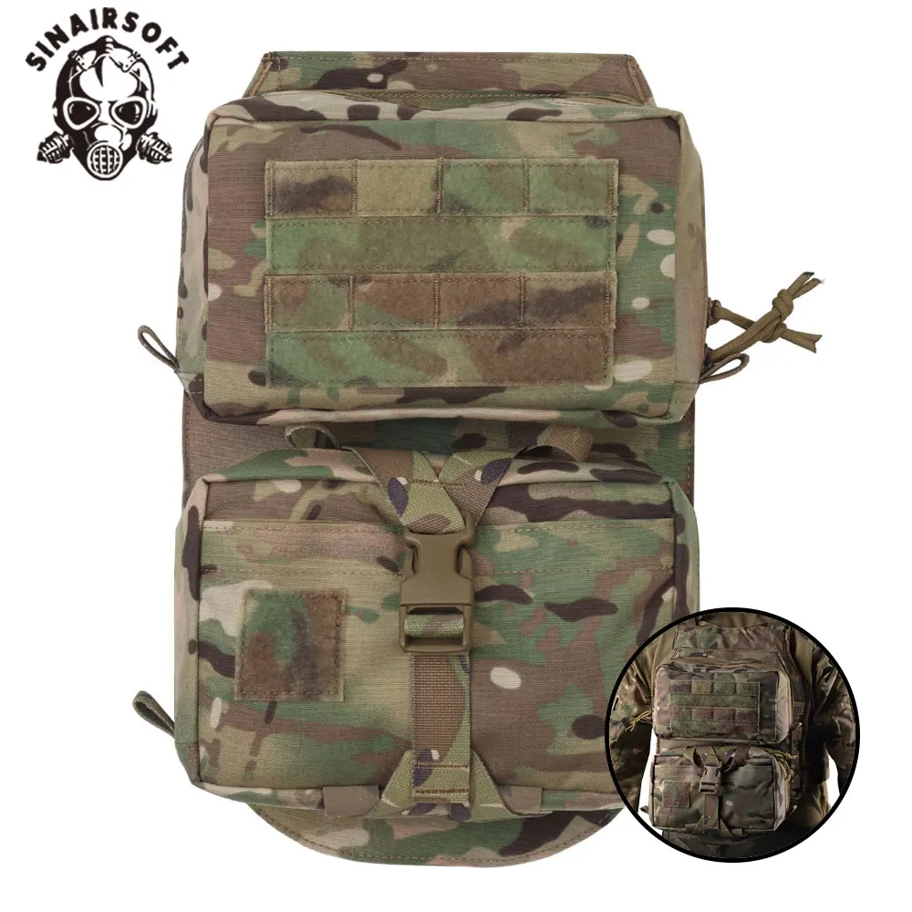 SINAIRSOFT-Bolsa de placa trasera de chaleco táctico para portador de placa, Molle de liberación rápida, bolsa desmontable de uso General, accesorio de caza - imagen 4