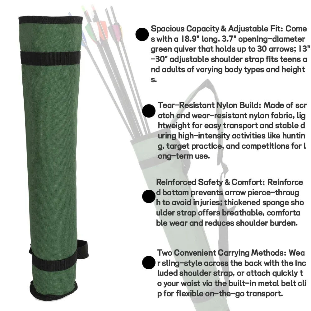 Mochila con flecha para tiro con arco, soporte para bolsa, aljaba, objetivo de tiro al lado posterior, práctica para arco compuesto recurvo, accesorios ajustables - imagen 3