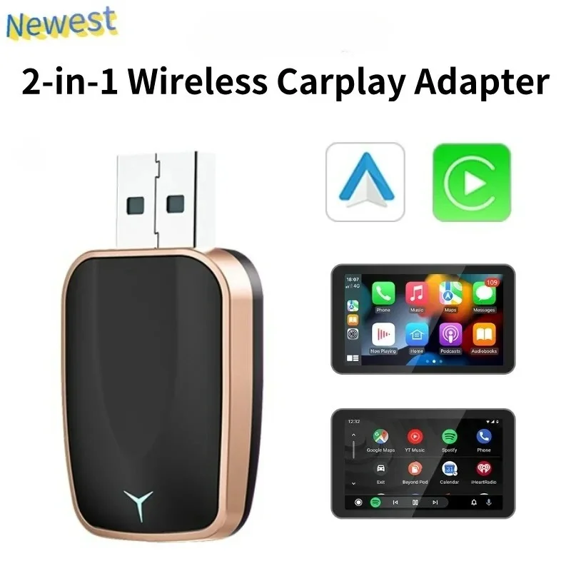 CarPlay Box para conversión con cable a inalámbrico: funciona con iPhone 6+ y 90%+ Coches habilitados para USB, fácil configuración