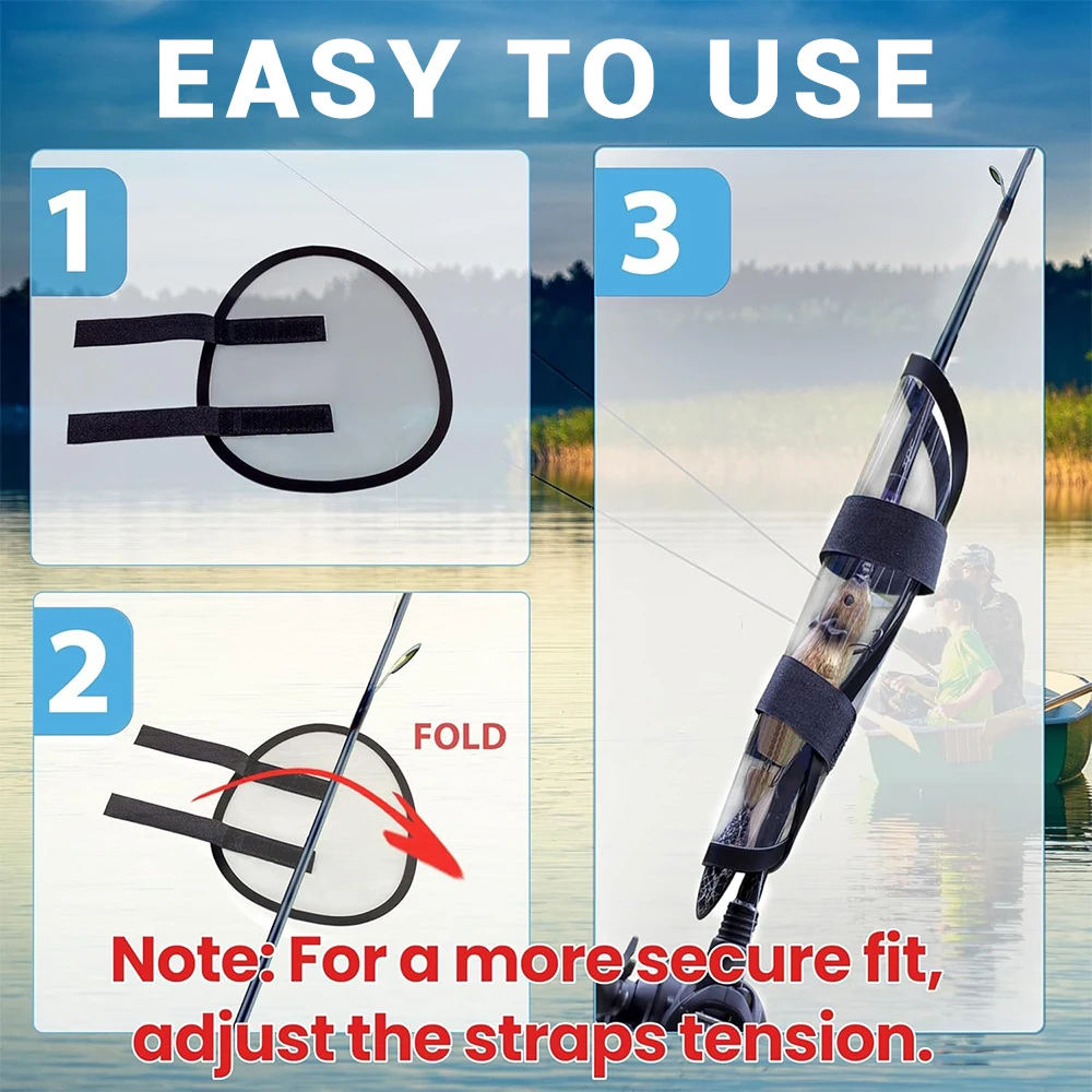 4 Uds. Envolturas de señuelo de pesca cubiertas de señuelo de PVC transparente guantes de cebo 7,48 ''/5,9 ''protectores de anzuelos de señuelo para armadura de caña de pescar - imagen 4