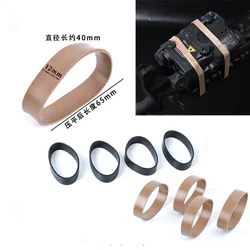 4 unids/lote táctico Airsoft anillo de goma elástica de alta resistencia banda multifunción de caza Rilfe para sello de linterna NGAL PEQ