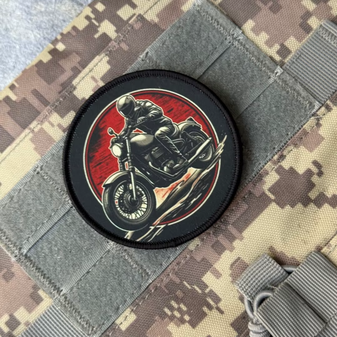 Parche táctico chevron motocicletas – Insignia militar con velcro