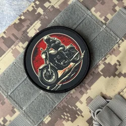 Parche táctico chevron motocicletas – Insignia militar con velcro