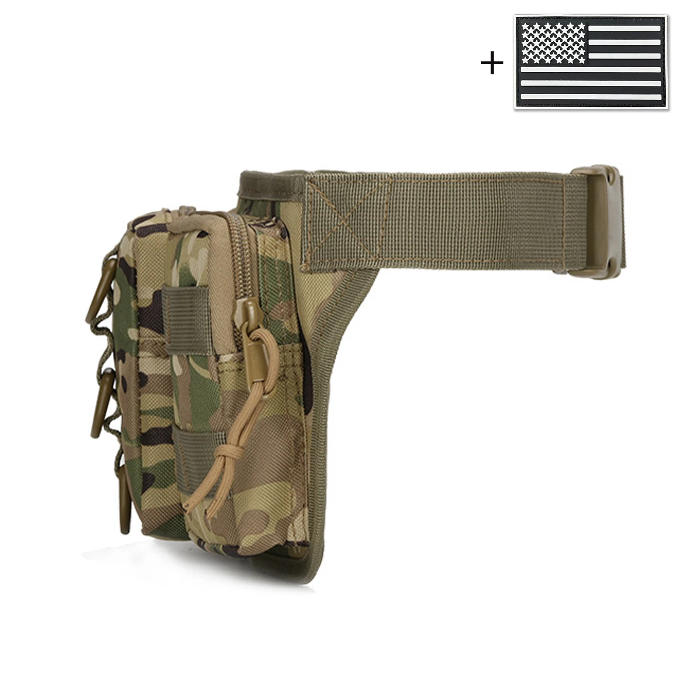 Riñonera triple con bolsillo con cremallera en la espalda, bolsa de transporte diaria para exteriores duradera y resistente al desgaste - imagen 4