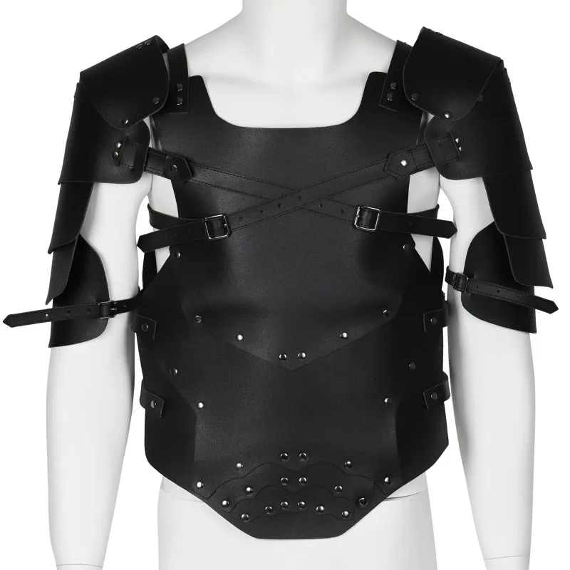 Armadura de caza engrosada de caballero romano Medieval nórdico, armadura de hombro/breastplate, cosplay renacentista - imagen 2